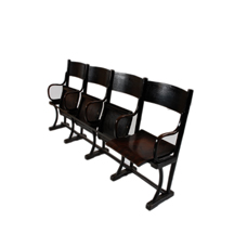 4er Kinosessel Thonet schwarz mit Armlehne